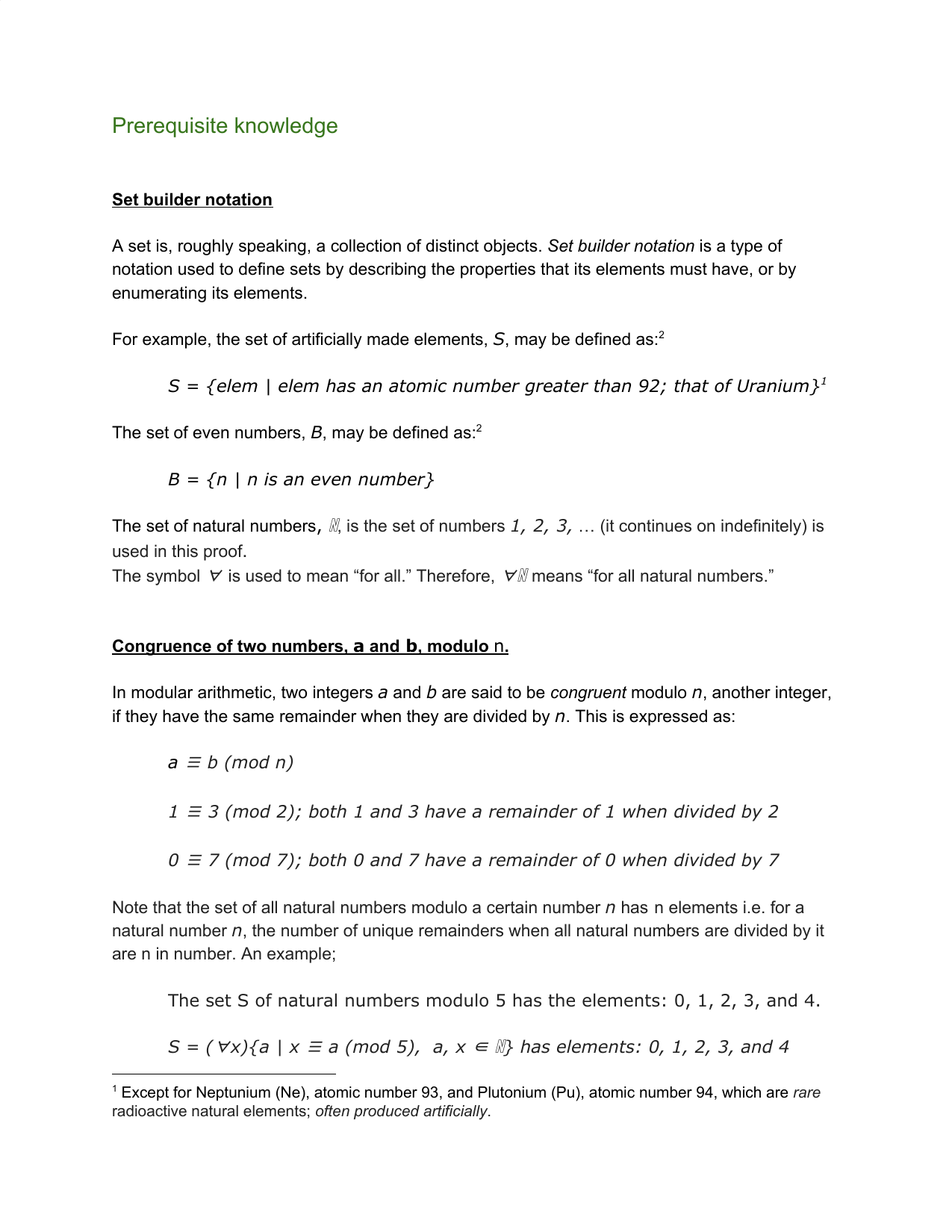Proof that the square of any prime number (other than 2 and 3) is one greater than a multiple of 24 (abridged) first page